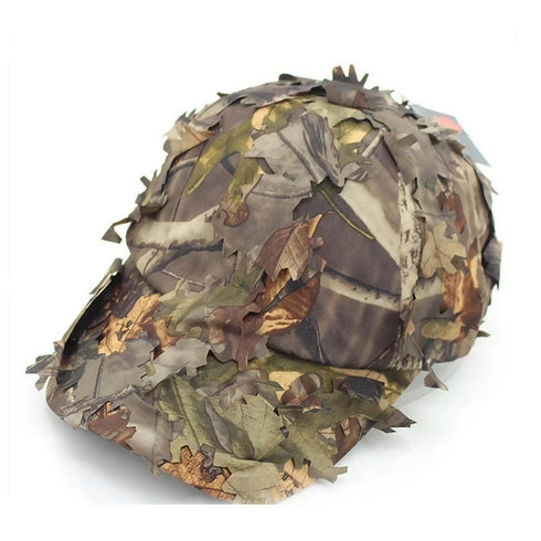 Camping Hunting Camouflage Leaf Cap